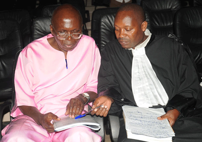 Dr Leon Mugesera n'umwunganizi we mu mategeko Me Rudakemwa