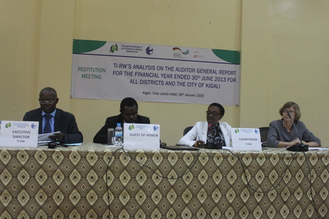 Mu bo Transparency International Rwanda yabwiraga harimo na Minisiteri y'ubutegetsi bw'igihugu nk'urwego rukuriye ba Meya