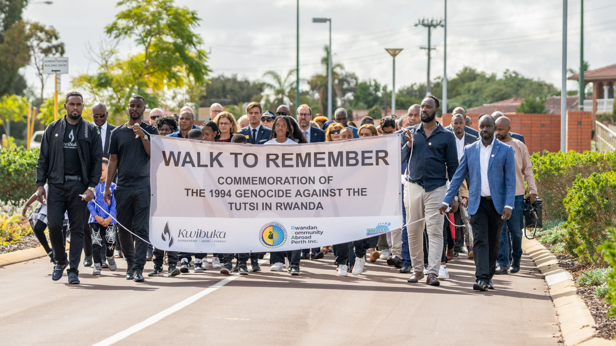 Ikigorwa cyo kwibuka ku nshuro ya 30 Jenoside yakorewe Abatutsi cyateguwe n'Abanyarwanda baba mu Ntara ya Western Australia cyabimburiwe n'urugendo rwo kwibuka