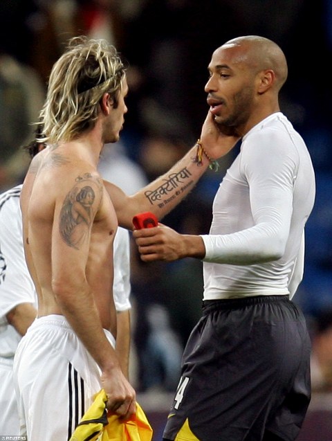 Thierry na David Beckham