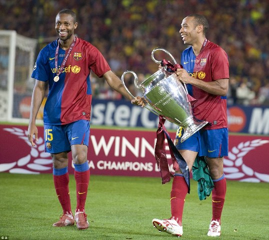 Mu 2009 yatwaye igikombe cya champions league muri FC Barcelona