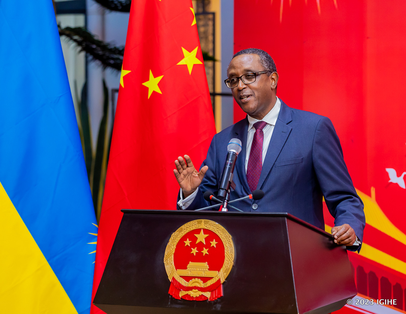 Dr Biruta yavuze ko umusaruro w'ubufatanye bw'u Rwanda n'u Bushinwa ukomeje kwigaragaza