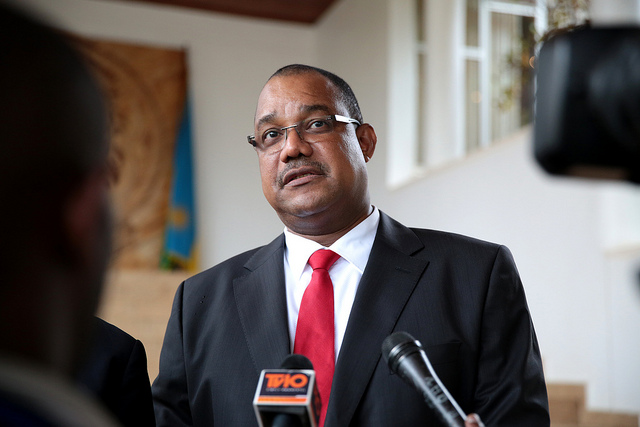 Patrick Matthew Antonio Herminie mu ngoro ya Perezidansi y'u Rwanda (Urugwiro)
