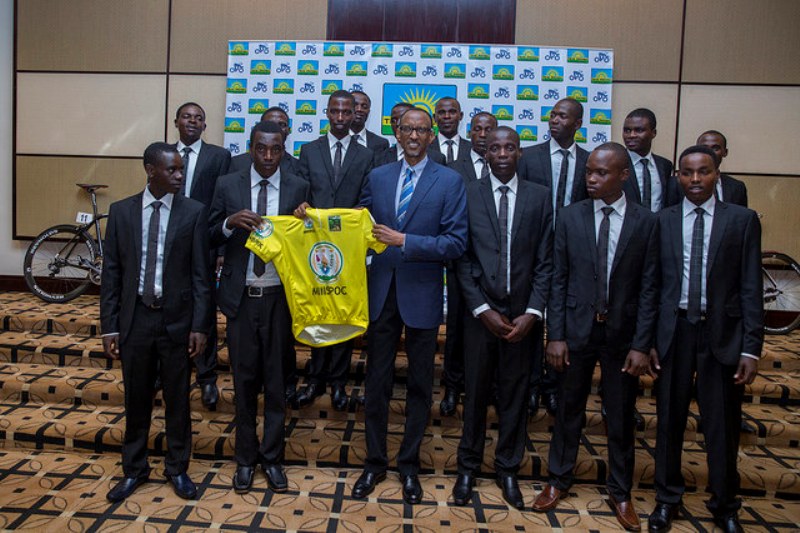 Mu Ukuboza 2024, Perezida Kagame yakiriye Team Rwanda yari yegukanye Tour du Rwanda ku nshuro ya mbere