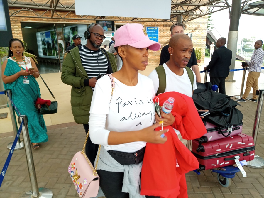 Nhlanhla Nciza na mugenzi we Theo Kgosinkwe bageze i Kigali