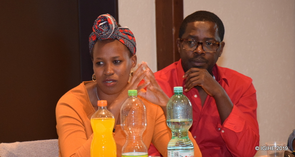 Clinton Ingabire atanga ibitekerezo nk'uhagarariye urubyiruko muri Diaspora nyarwanda ku rwego rw'igihugu mu Budage