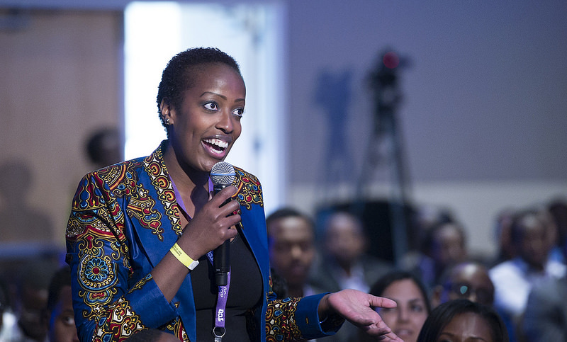 Urubyiruko rwahawe rugari rubaza ibibazo bitandukanye Umukuru w'Igihugu
