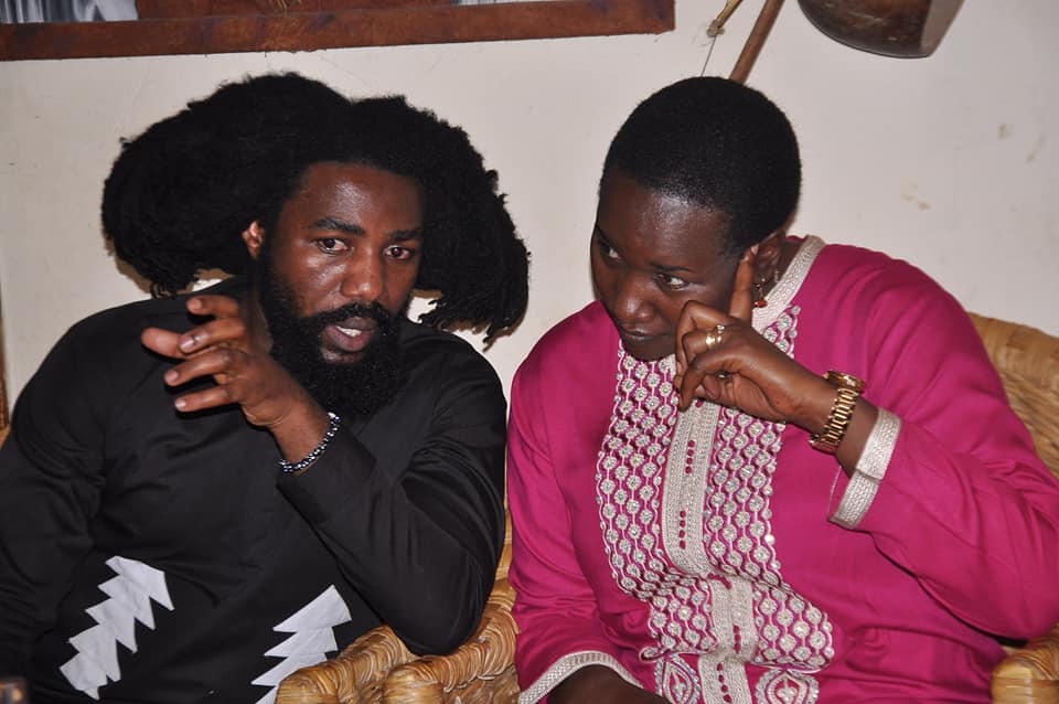 Rutangarwamaboko na Minisitiri Uwacu Julienne ubwo yari yabasuye