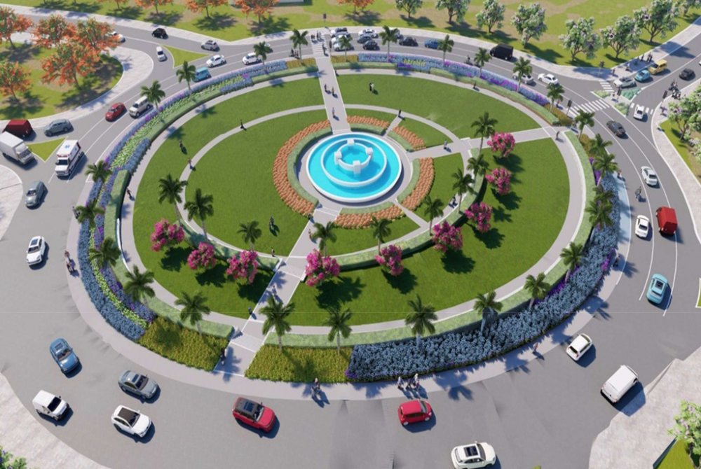Rond point nini yo mu Mujyi wa Kigali rwagati ni uku izaba imeze niyuzura