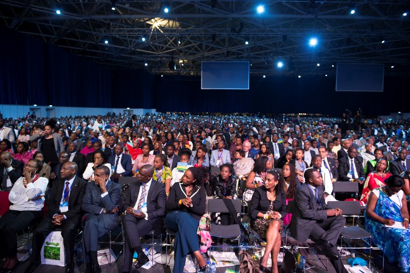 Icyumba cy'inama "Amsterdam RAI cyari cyakubise cyuzuye mu buryo byagaragariraga buri wese ukuntu kuri iyi nshuro Rwanda Day yitabiriwe cyane kurenza mu bindi bihe byabanje