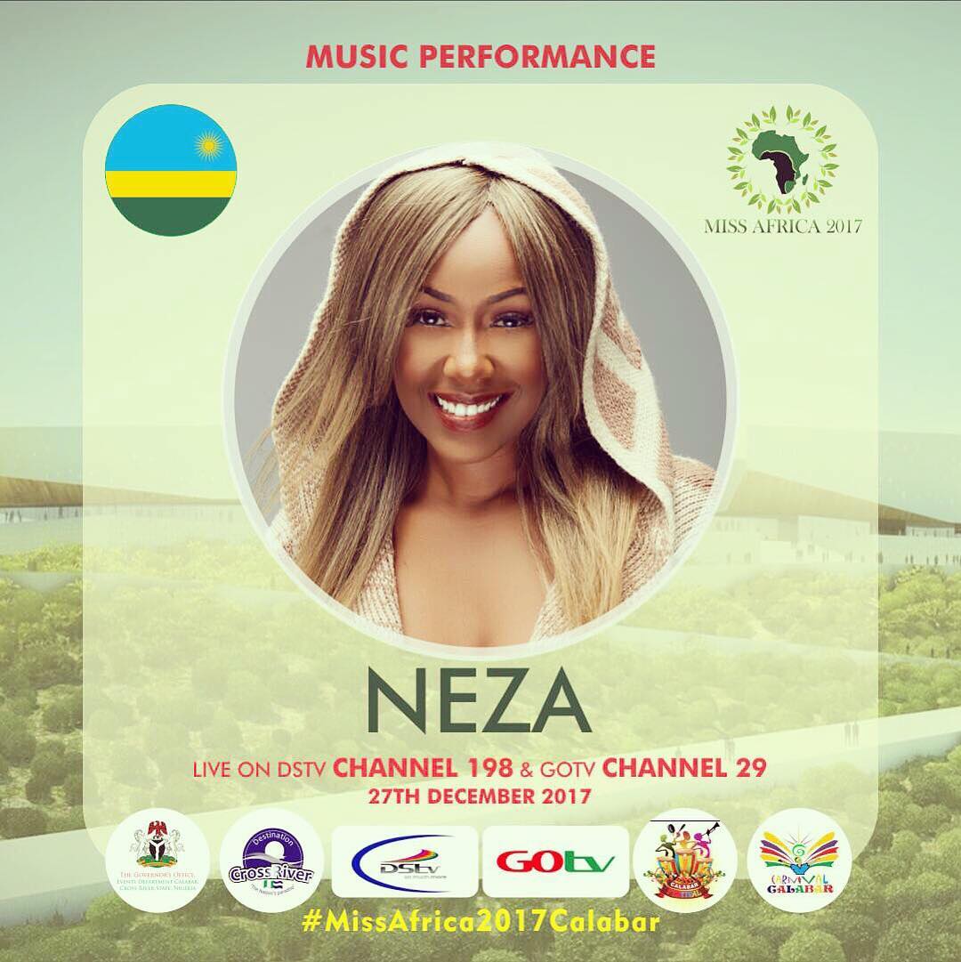 Neza azaririmba mu birori byo gutora Miss Africa 2017