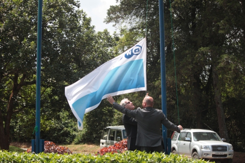 Ibendera rya Deutche Welle ryururutswa