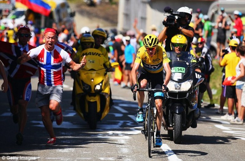 Froome yambaye umwenda w'umuhondo kuva ku munsi 7 kugera kuwa 21