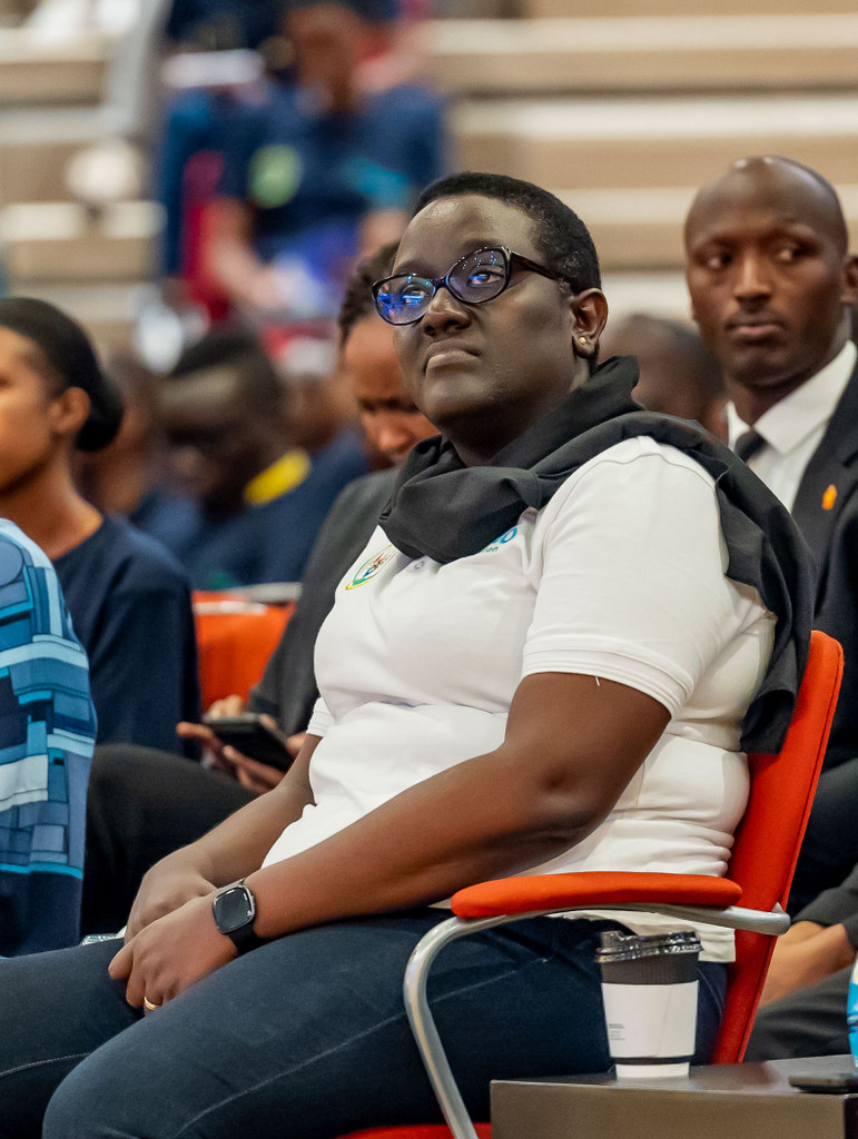 Umunyamabanga wa Leta muri Minisiteri y’Ubutegetsi bw’Igihugu, Kayisire Marie Solange, ari mu bitabiriye iri huriro ry'urubyiruko