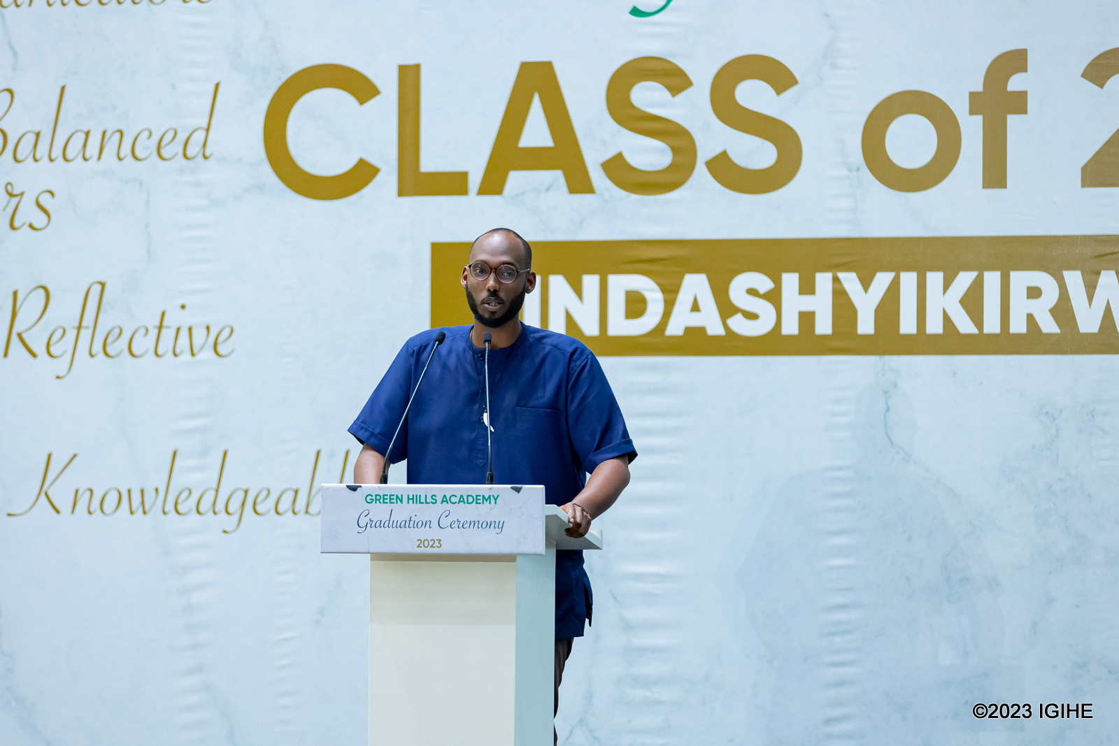 Mike Kayihura wize muri Green Hills Academy yasabye abarangije amasomo gukomeza kugira intego