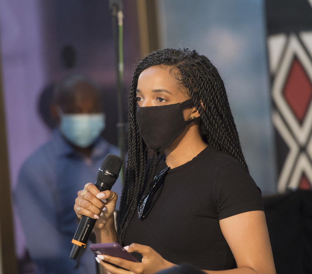 Umunyamakuru Makeda Mahadeo abaza ikibazo Perezida Kagame