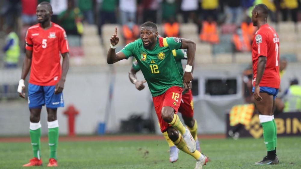 Karl Toko Ekambi yatsinze ibitego byombi Cameroun yabonye imbere ya Gambia