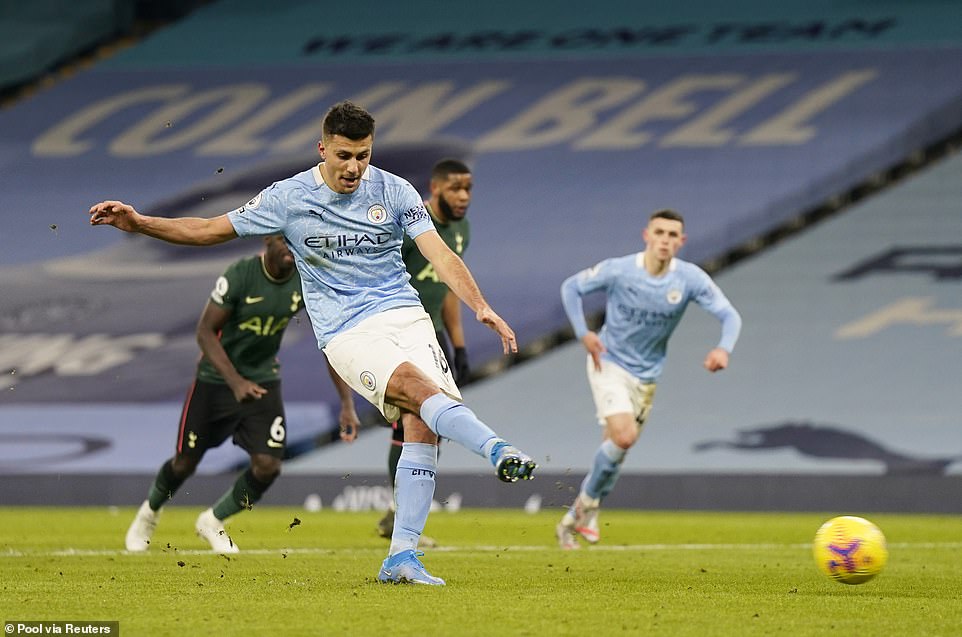 Rodri yafunguye amazamu kuri penaliti yabonetse mu minota 23 ya mbere