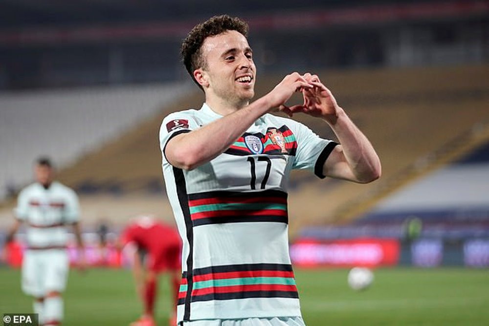 Diogo Jota yatsindiye Portugal ibitego bibiri i Belgrade