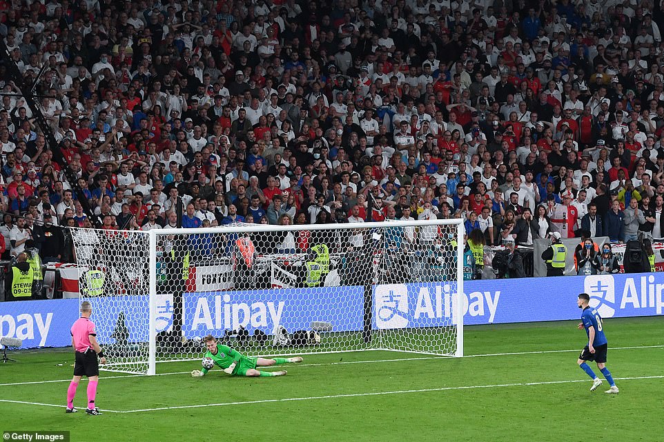 Umunyezamu w'u Bwongereza, Jordan Pickford, yakuyemo penaliti ebyiri ariko ntibyari bihagije