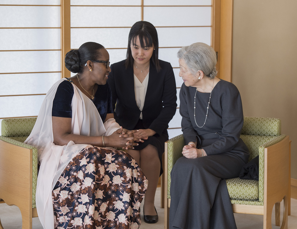 Madamu Jeannette Kagame mu biganiro n'Umwamikazi Michiko