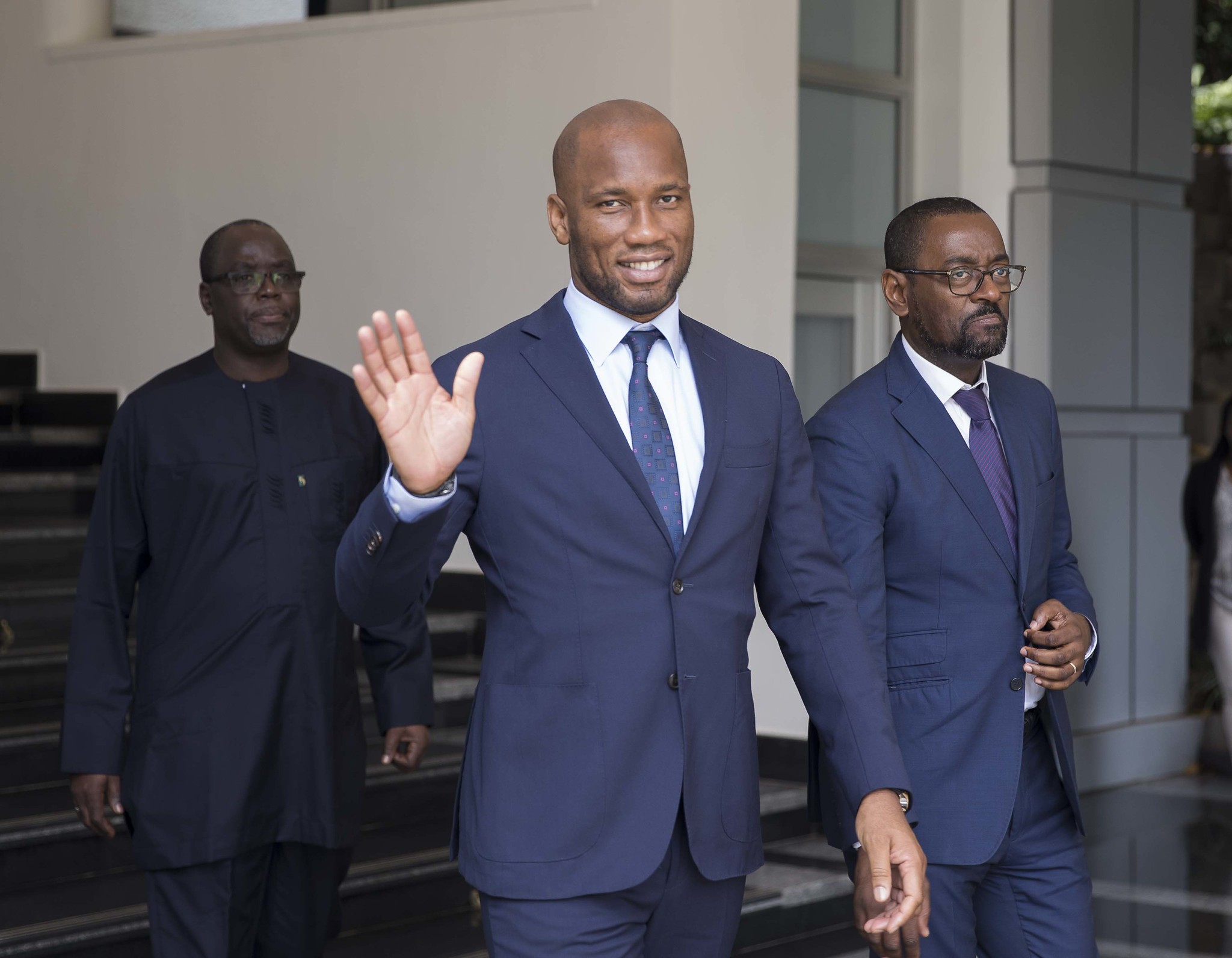Didier Drogba ubwo aheruka i Kigali yakiriwe muri Village Urugwiro ku Kacyiru