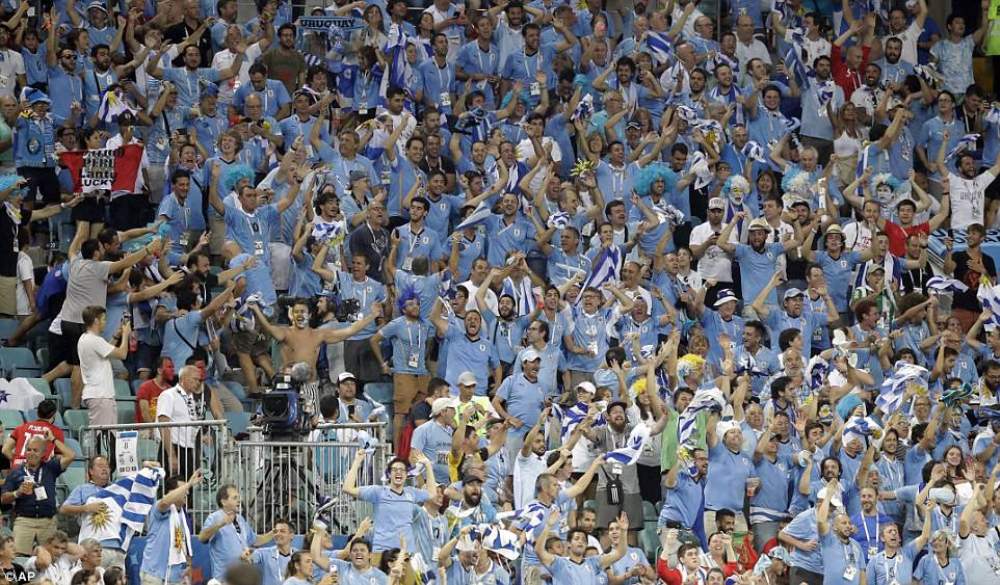 Abafana ba Uruguay bari bafite ibyishimo by'ikirenga