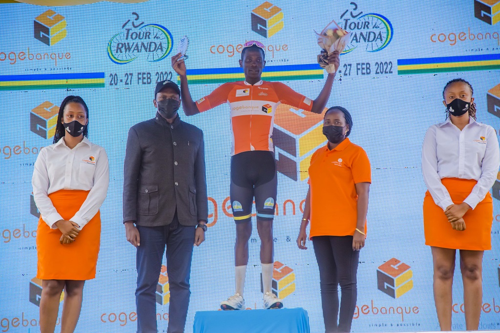 Nsengimana Jean Bosco ni we uyoboye abandi bakinnyi bazamuka cyane nyuma y'Agace ka Karindwi ka Tour du Rwanda 2022. Iki gihembo gitangwa na Cogebanque