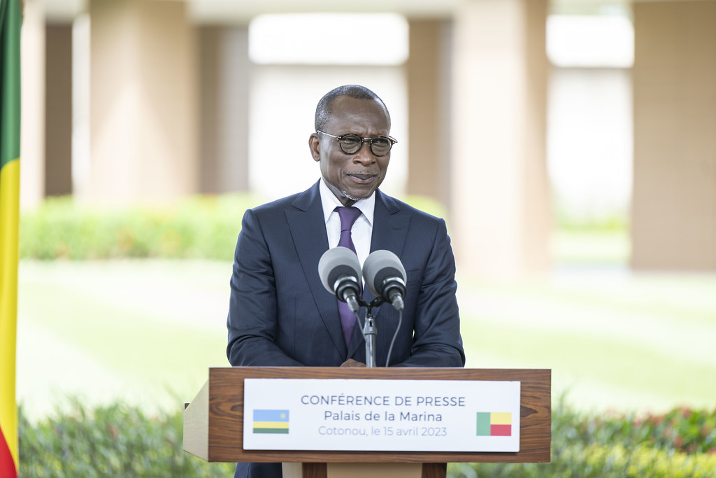 Perezida Patrice Talon yari kumwe na Perezida Kagame mu kiganiro