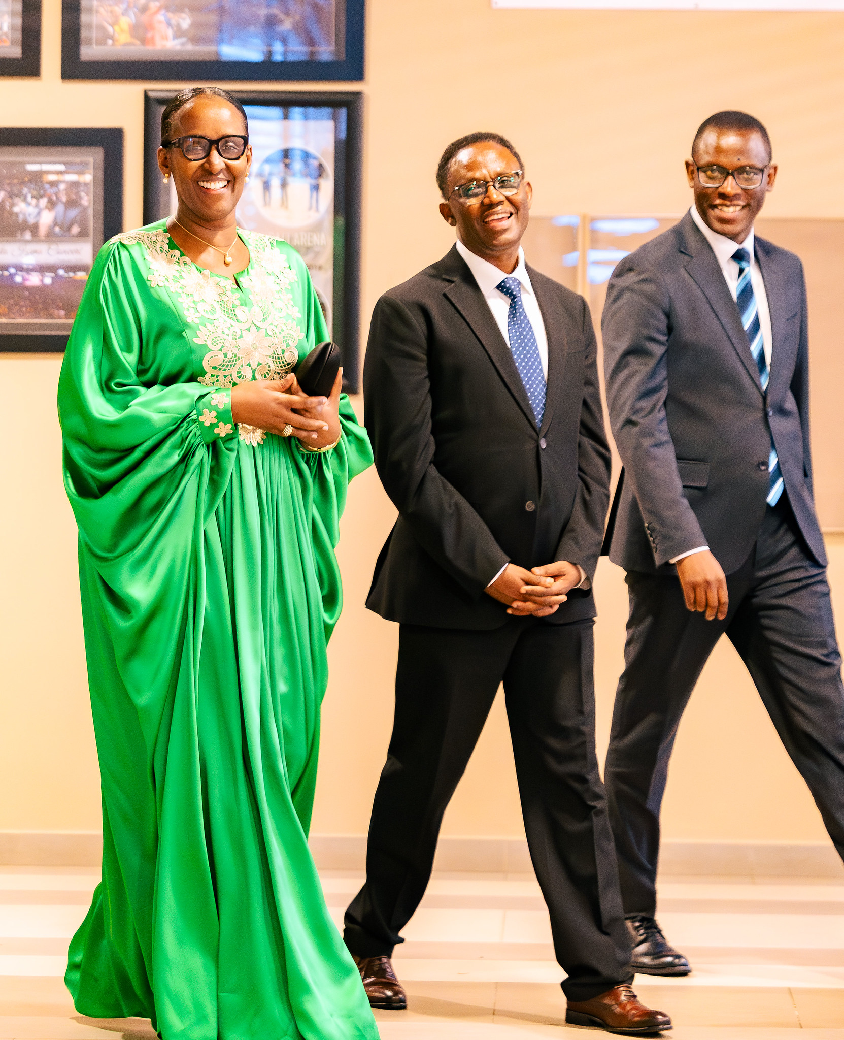 Madamu Jeannette Kagame ubwo yakirwaga muri BK Arena ahabereye ibi birori