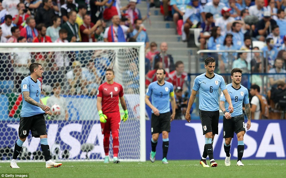 Uruguay nyuma yo gutsindwa igitego cya mbere yasaga n'icitse intege