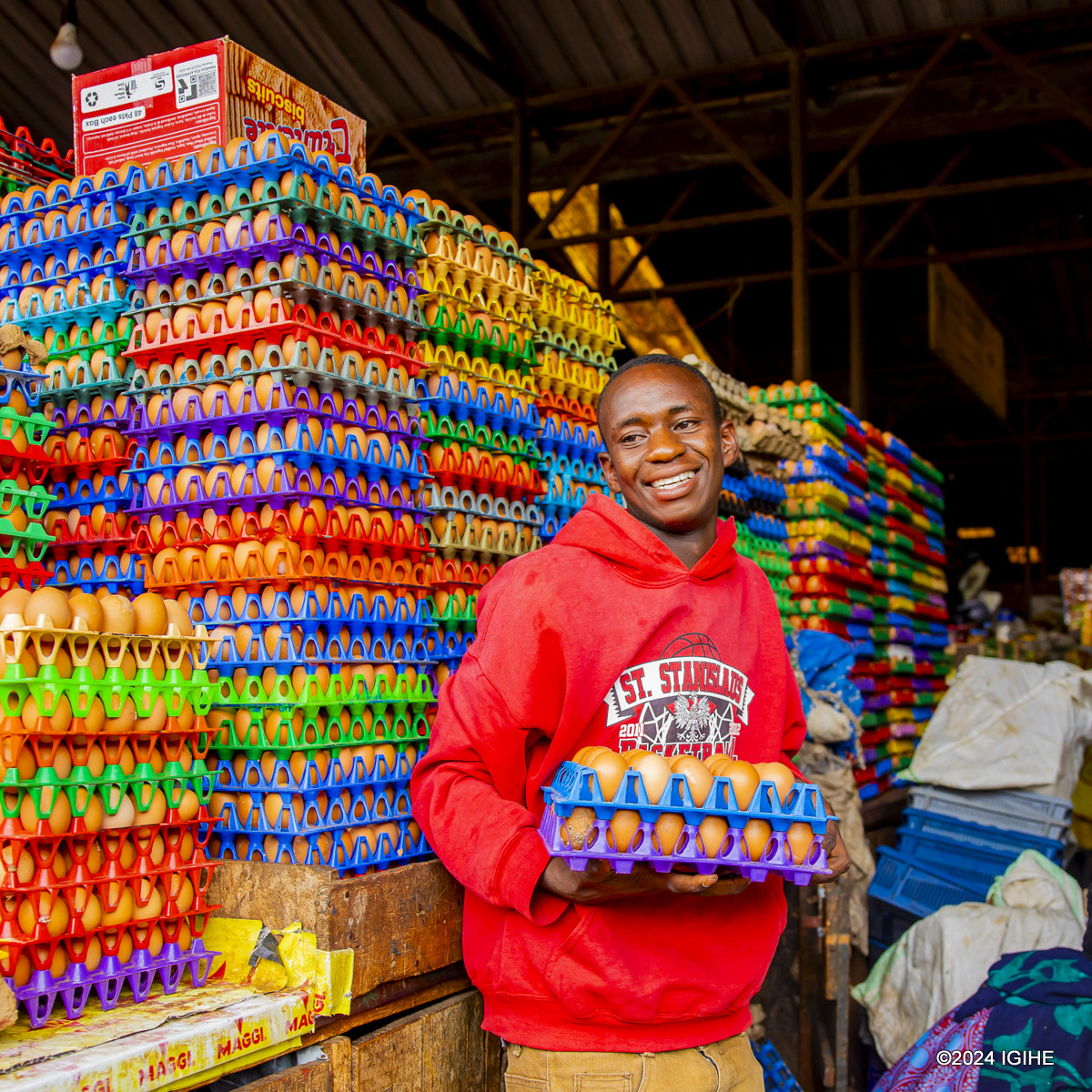 'Tray' imwe y'amagi 30 iri kugura 4500 Frw