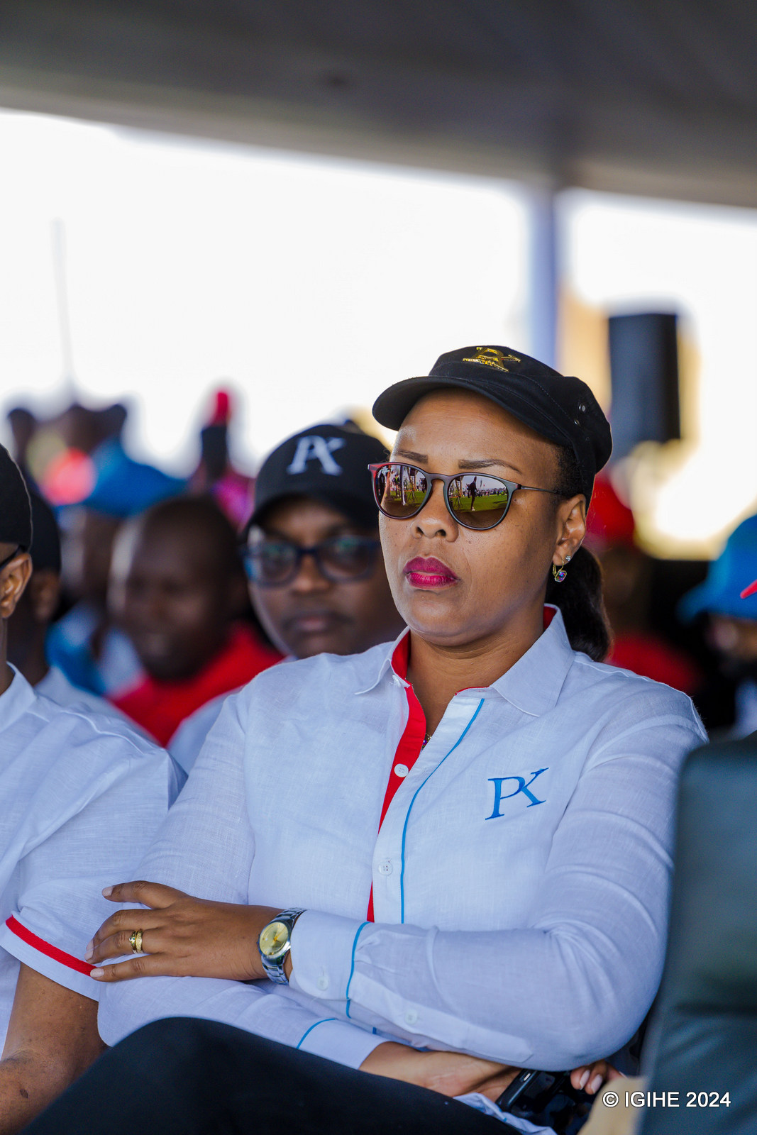 Minisitiri wa Siporo, Aurore Mimosa Munyangaju ni umwe mu bayobozi baje gushyigikira umukandida wa FPR INKOTANYI