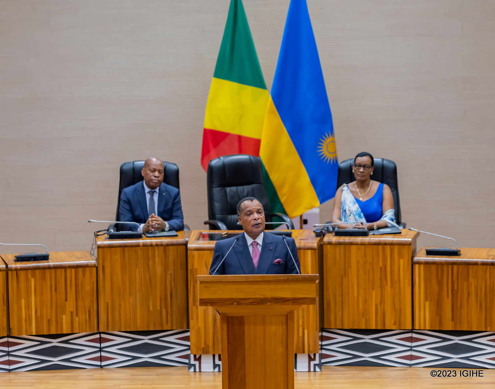 Perezida Nguesso yagaragaje ko umubano w'u Rwanda na Congo Brazzaville uhagaze neza