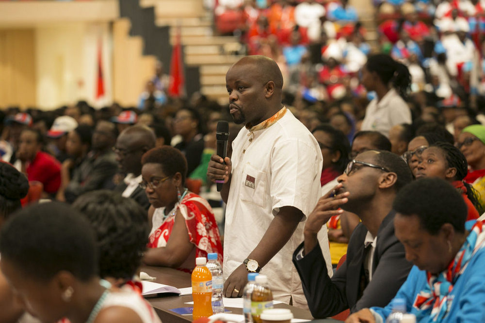 Minisitiri Jean Philbert Nsengimana wa MYICT, ni umwe mu bari bitabiriye iyi nama