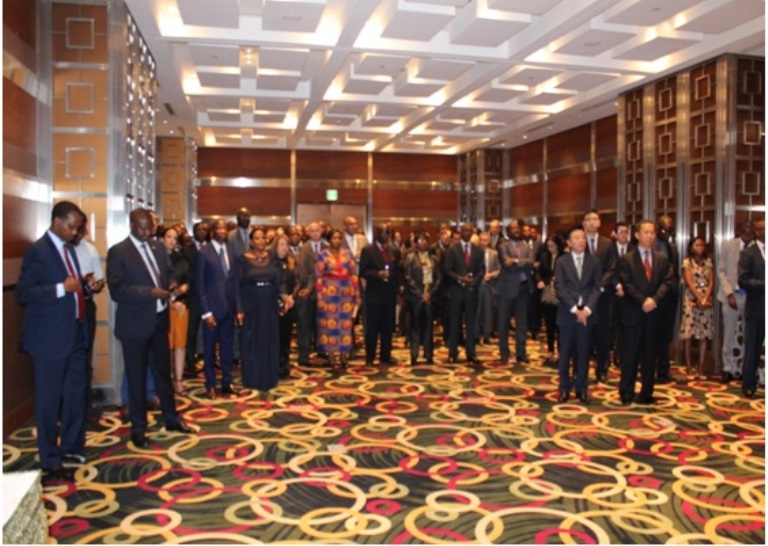 Abanyacyubahiro batandukanye bitabiriye iborori byo kwishimira ko u Rwanda rwabohowe