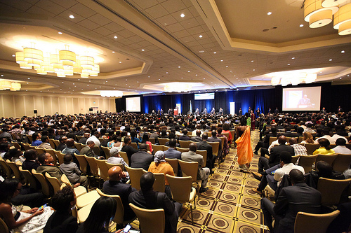 Icyumba cyabereyemo igikorwa cya Rwanda Day i Boston muri Hotel Westin cyari cyakubise cyuzuye