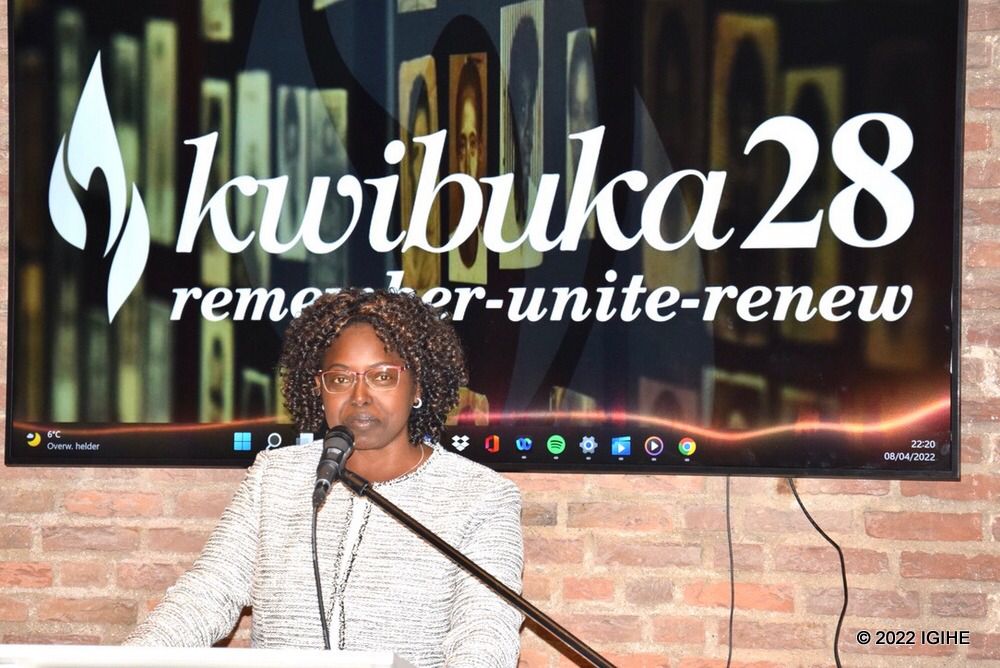 Mukamuhirwa Immaculée ubwo yatangaga ubuhamya