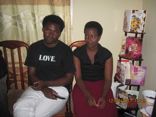 Bamporiki ari kumwe n'umufasha we witwa Claudine