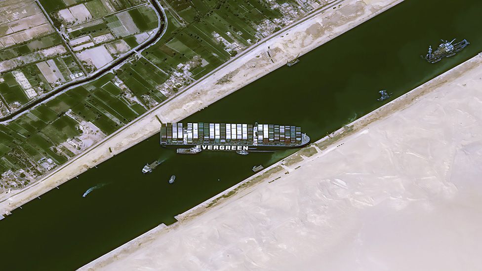 Ever Given yakoze impanuka ifunga inzira ya Suez Canal