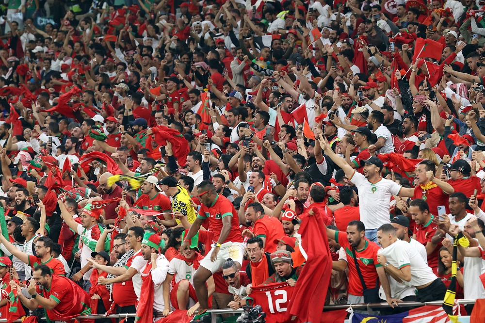 Abakinnyi ba Maroc bari benshi muri Al Thumama Stadium