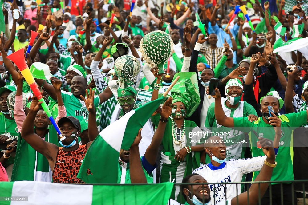 Abafana ba Nigeria bari babukereye kuri Stade Roumde Adjia i Garoua