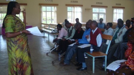 Bamwe mu bafite ubumuga mu mahugurwa