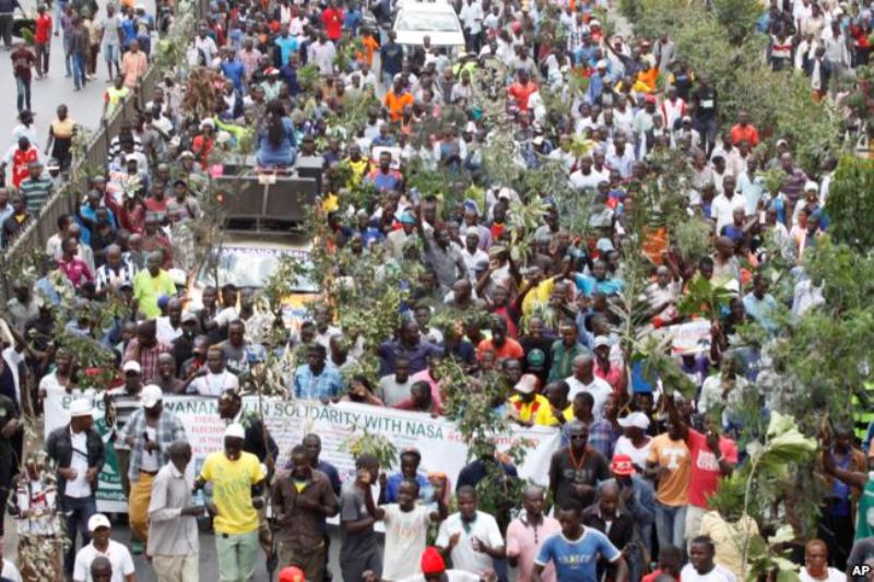 Abashyigikiye Raila Odinga mu myiragaragambyo ku wa 11 Ukwakira
