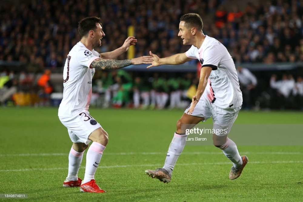 Ander Herra na Lionel Messi bishimira igitego