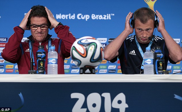 Fabio Capello utoza u Burusiya yatozaga u Bwongereza mu 2010 muri Afurika y'Epfo