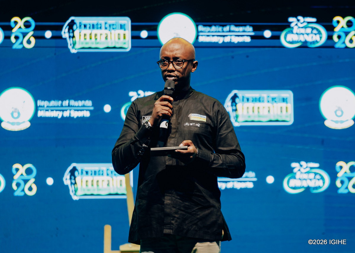 Perezida wa FERWACY, Ndayishimiye Samson, aha ikaze abitabiriye ibi birori byabereye kuri KCC