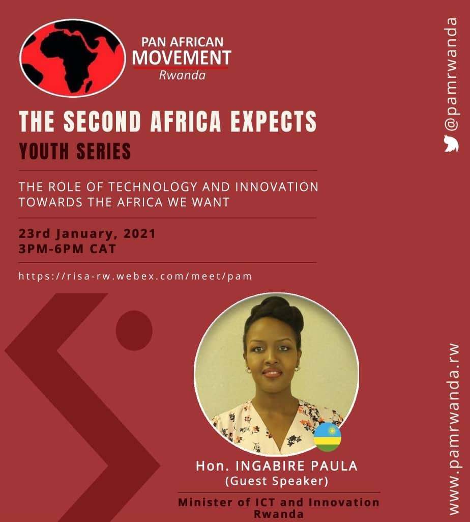 Minisitiri w'Ikoranabuhanga na Inovasiyo, Ingabire Paula, na we azatanga ikiganiro muri iyi "Africa Expects Youth Series" ya kabiri