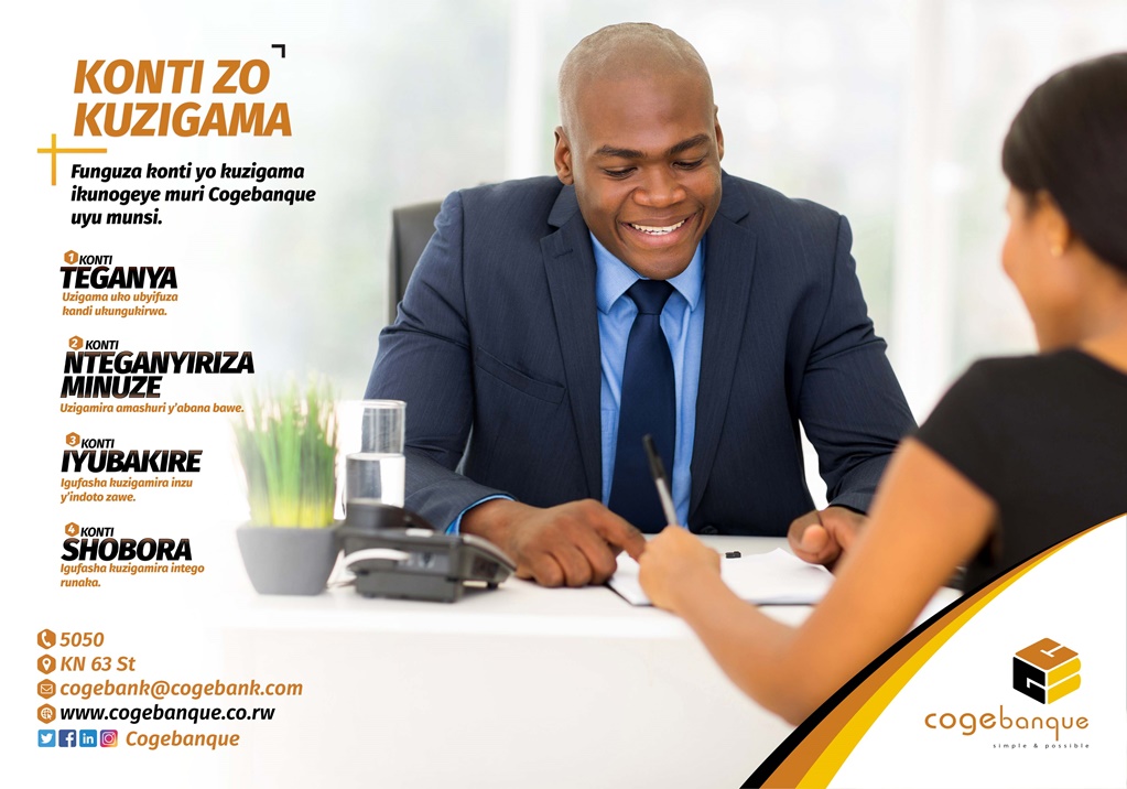 Cogebanque ifite ubwoko butandukanye bwa konti zifasha abakiliya bayo kuzigama