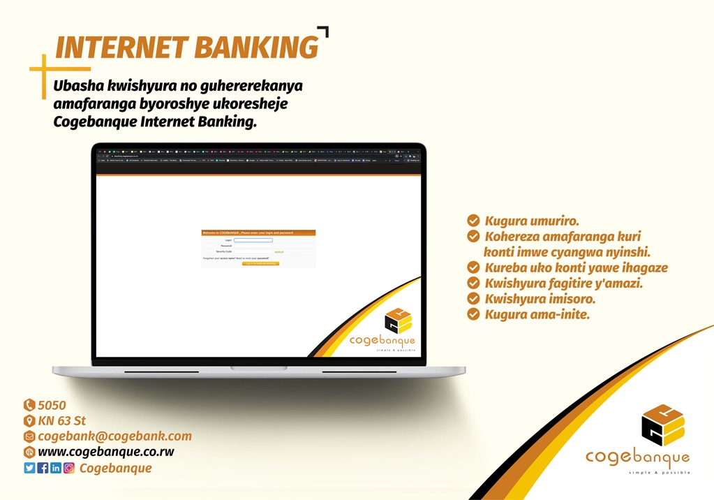 Internet Banking ituma abayikoresha badatakaza umwanya kuko batongera gutonda imirongo cyangwa ngo bakore ingendo bagiye ku ishami rya banki